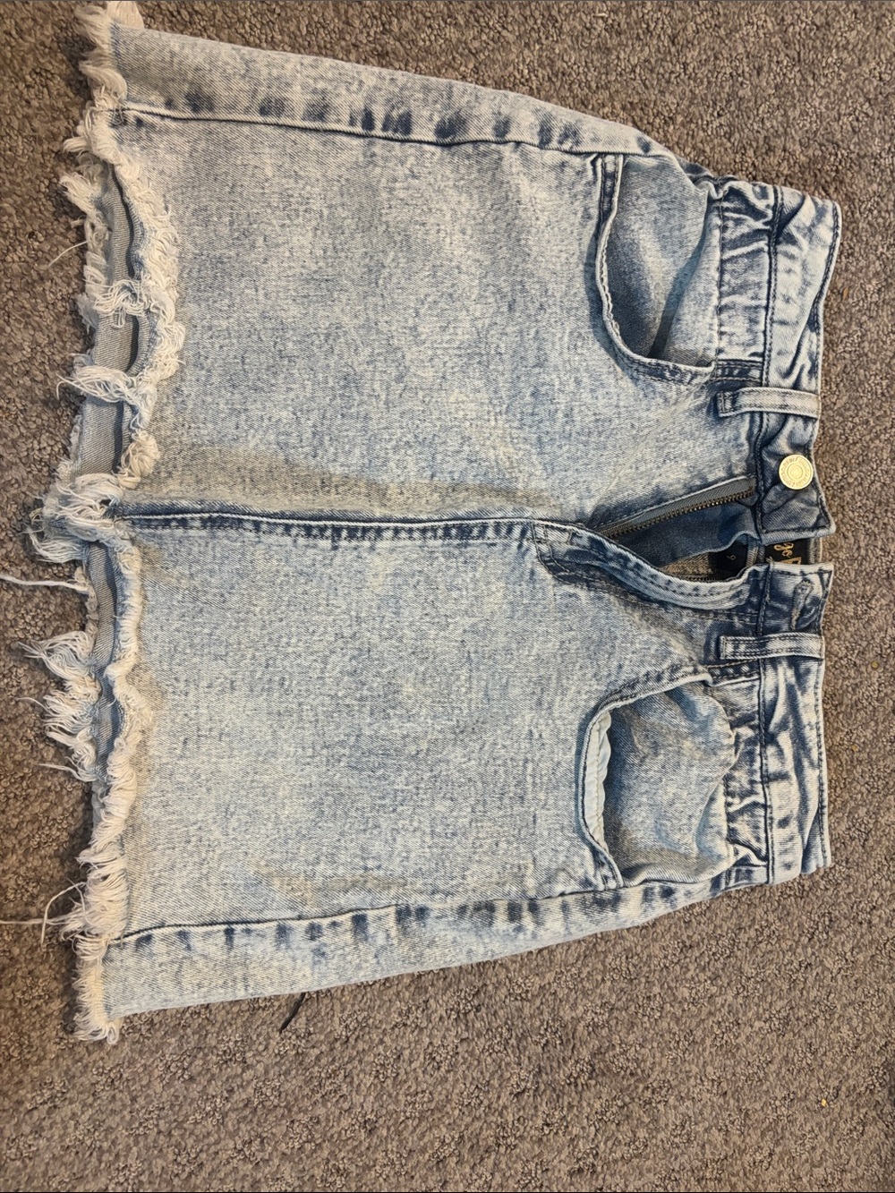 Indigo Rein Light Blue Acid Wash Denim Skirt